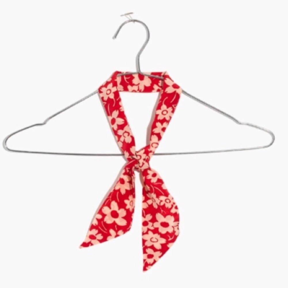 Madewell Silk Skinny Bandana in Retro Floral